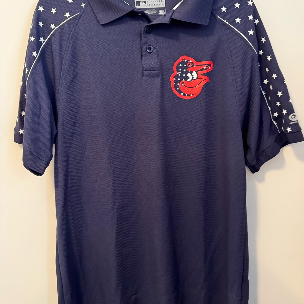 MLB Orioles  Polo Shirt with Star Sleeves